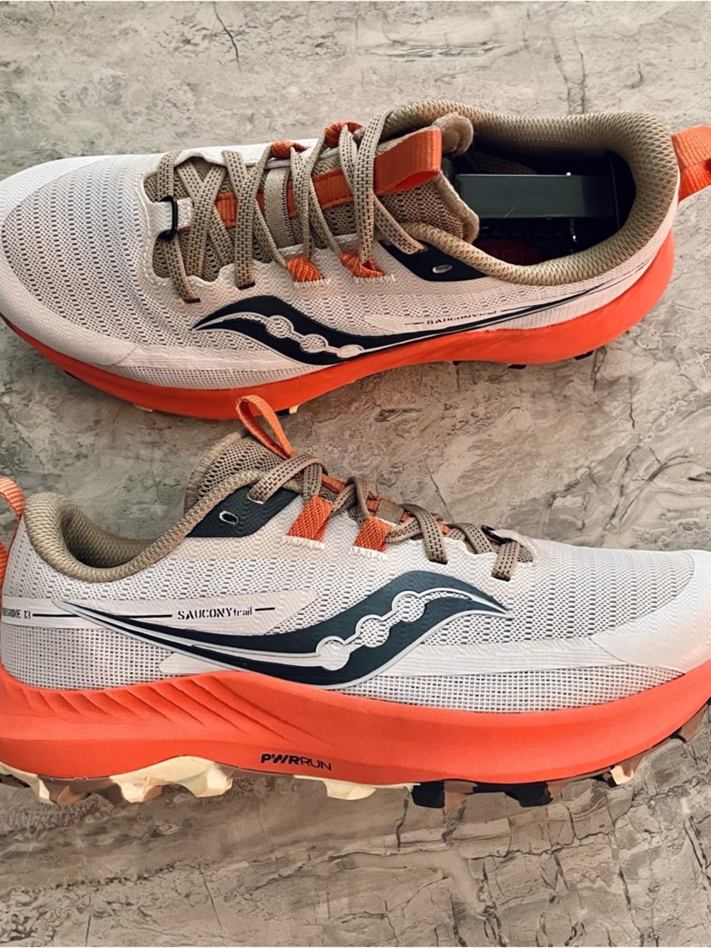 Saucony Trail Running Shoes in White and Orange size 8 Women’s